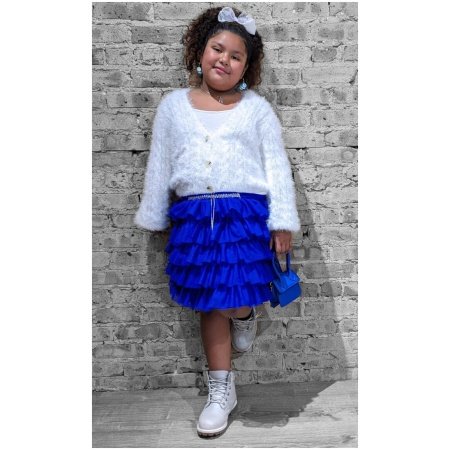 Teal Blue tulle Skirt - Image 4