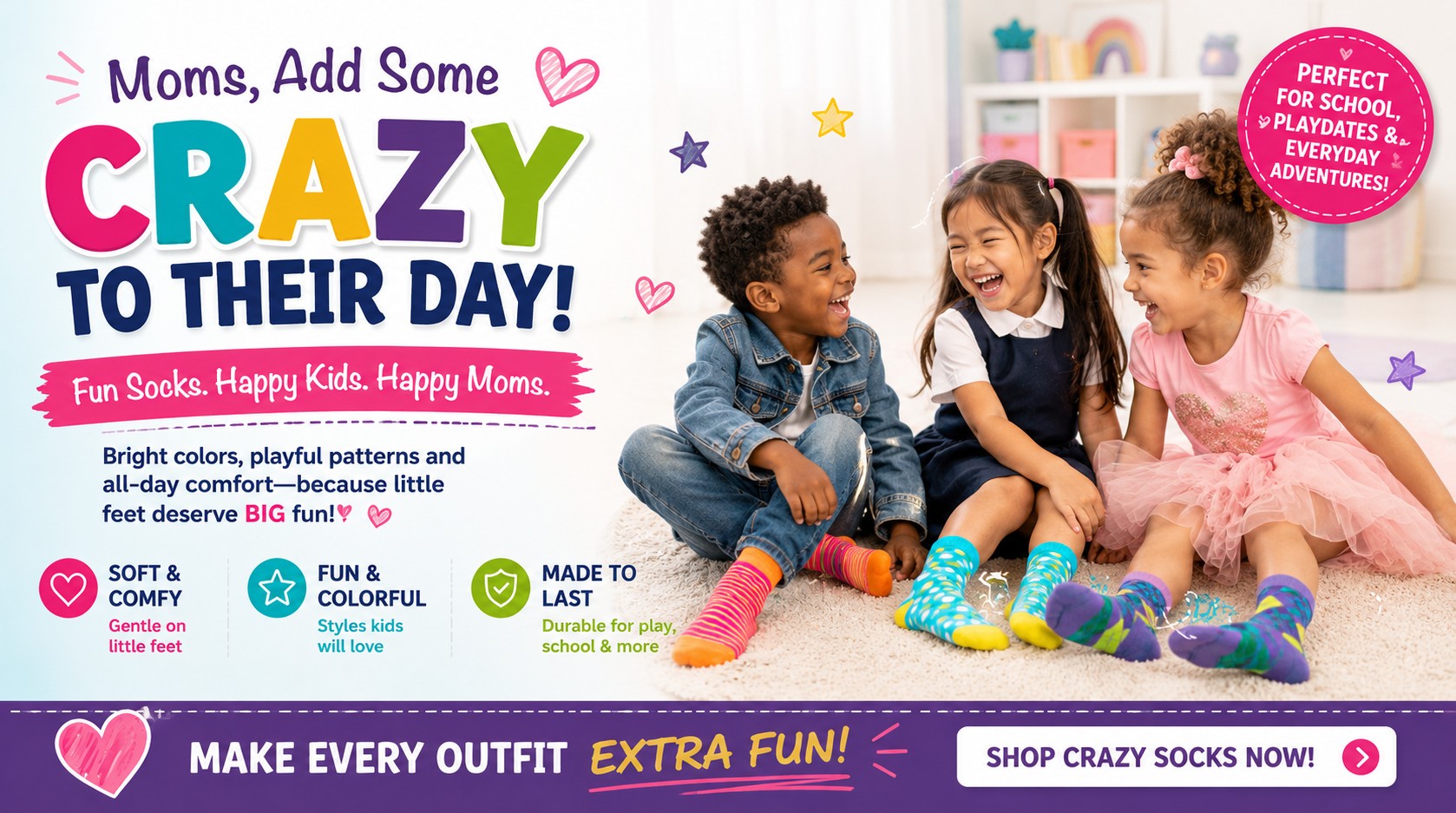 Crazy sock banner